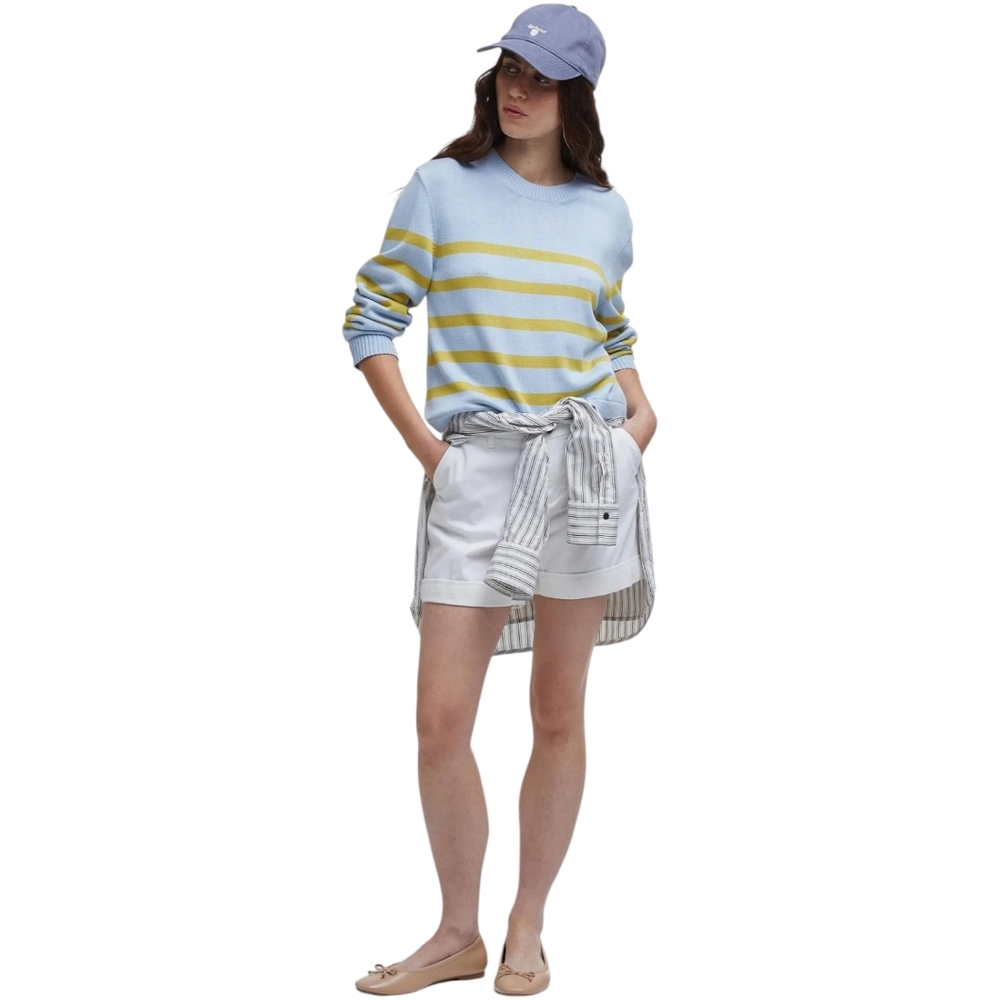 Barbour Bronya Striped Sweater. Chic Cotton Blend. Size 6